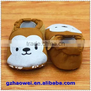 Cheap Monkey Face Embroidered Baby Booties thumbnail-3