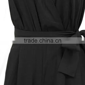 Fashion One Piece V Neck Sexy Sleeveless Wide Leg Ladies Jumpsuit For Wholesale 2017 thumbnail-3