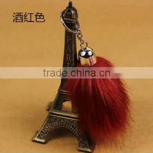 Sale Smal Hot Faux Fox Fur Tail Keyring thumbnail-6