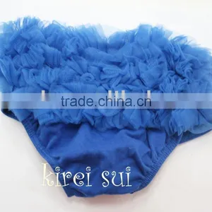Royal Blue Baby Ruffles Chiffon Bloomers Panties thumbnail-1