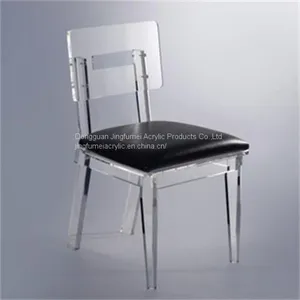 Modern Acrylic Banquet Chair Transparent Plexiglass Leisure Chair With High Back thumbnail-1