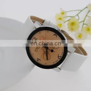 2017 New Women Wristwatch Fashion Casual Watches Cute Cartoon Bike Genuine Leather Watches Women Quartz Watch thumbnail-5