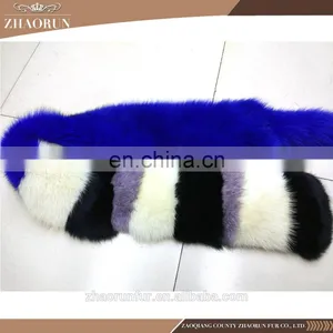 High Quality Fashion Colorful Fox Fur Scarf thumbnail-2