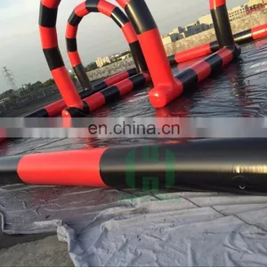 HI Good Quality Durable Pvc Sports Flooring Black and Red Inflatable Zorb Ball Race Track thumbnail-5