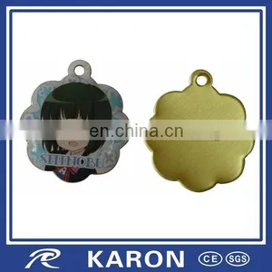 Cheap Personalized Printed Brass Keychain With Epoxy Dome thumbnail-1