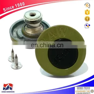 20mm Jeans Metal 3D Buttons, Brass Button And Rivet For Denim, Jackets thumbnail-3