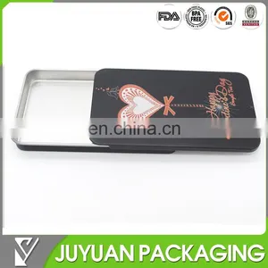 Small Metal Tinplate Aluminum Slide Cover Style Tin Box thumbnail-1