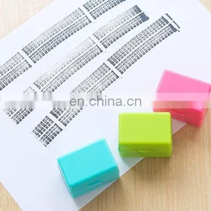 Online Parcel Good Package ID Document Mask Identity Theft Roller Mini Square Stamp thumbnail-3