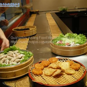 Champagne Gold Color Humanization / Fashion For Hot Pot Conveyor Belt thumbnail-2