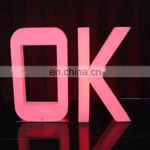 Rechargeable Outdoor Use Wedding Decoration Remote Control Plastic Led Illuminated Letters thumbnail-2