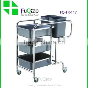 Hot Sale Stainless Steel Hotel Room Service Cart Service Trolley thumbnail-3