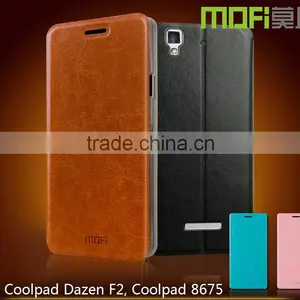 MOFi Case Fashion Design Back Cover for Coolpad F2, Mobile Phone Leather Flip Cover for Coolpad Dazen F2 8675 thumbnail-1