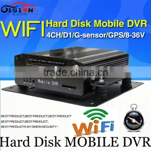 WIFI Mobile DVR, H.264 4CH Car Dvr ,Real Time ,GPS Track ,I/O,G-sensor,Vehicle DVR,support IPhone ,Android Phone thumbnail-1