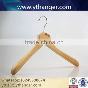2016 New Product Natural Wooden Clothes Hanger With Trousers Hanger thumbnail-3