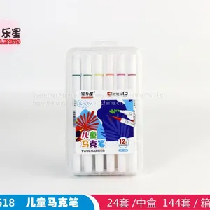 Best Selling 12/18/24/36/48 Color Custom Alcohol Ink Double-headed Double-marker Watercolor Pen, Suitable for Children and Students Art thumbnail-1
