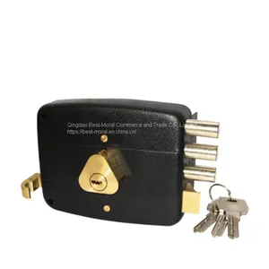 Free Sample Middle East Black Color 540 120mm 140mm Rim Lock Brass Cylinder Rim Door Lock thumbnail-1