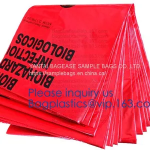 Biohazard Disposal Bags With Warning Label/Sterilization Indicator Lab Can Liners Labeling Biohazardous Trash Safely thumbnail-3