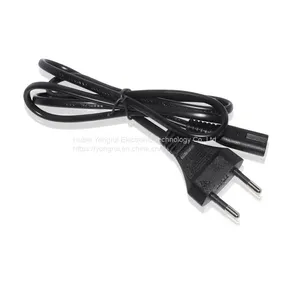 2 Flat Pin Plug VDE Power Plug Cord Euro Standard Plug ac Power Cord 2 Prong thumbnail-2