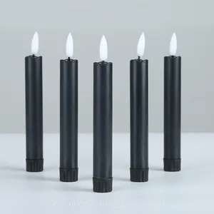 Factory Wholesale 6.5 Inches Black Led Candle Set of 6 Pieces With Remote Control thumbnail-2