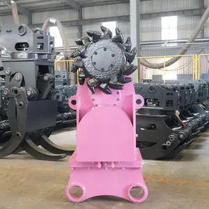 Rock Crusher Excavator Attachment Excavator Milling Rock Wheel Trencher Hydraulic Drum Cutter thumbnail-1