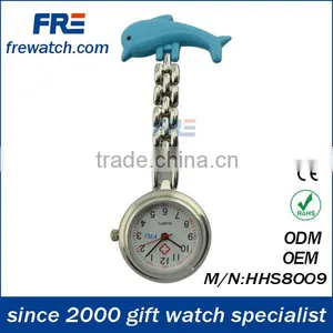Round Alloy Nurse Watch With a Cute Dolphin (HHS8009) thumbnail-1