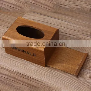 Solid Wood Craft Facial Tissue Box Made in China for Home Decoration thumbnail-5