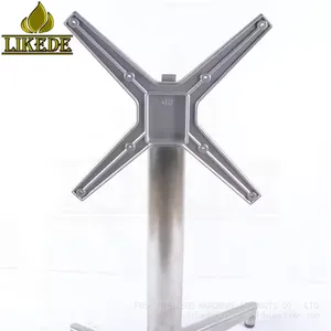 High Quality Detachable 304# Stainless Steel Folding Table Base Hot Sale Brushed Stackable Leg thumbnail-2