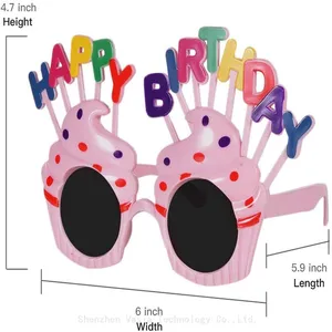 Novelty Cream Cake Birthday Glasses Funny Costume Props for Kids & Adults Party Favors thumbnail-2