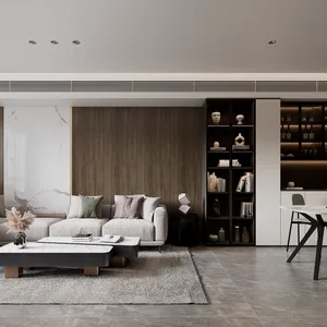Moisture-proof and Waterproof Solid Wood Wall Panel Decoration Materials - Large Panels of Arc Grille Rubber Wood Wall Panels With Food-grade Resin thumbnail-1