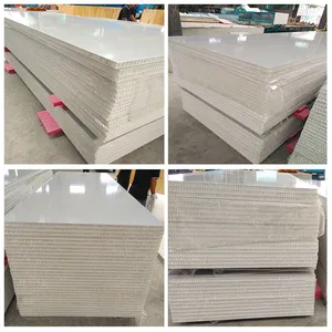 Fireproof Factory Price Rock Wool FRP Fiberglass Side Skirtsl Heat Insulation Wall Panel Building Materials FRP Sandwich Panel thumbnail-6