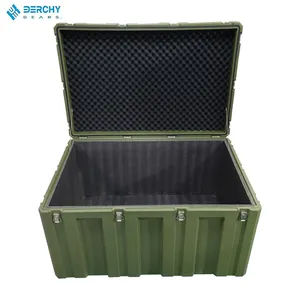 Rotomolded Plastic Tool Box With Handles Plastic Waterproof Rotomolded Medium Size Storage Case With Foam thumbnail-3