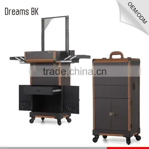 PVC Professional Beauty Case Cosmetic Case With Mirror thumbnail-1