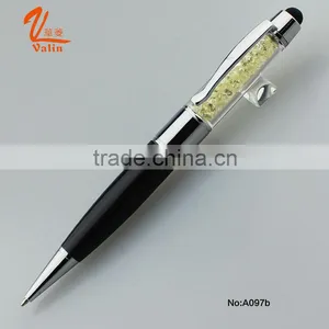 2016 Valin Blue USB Disk Metal Ball Pen With Crystal Touch Screen thumbnail-5