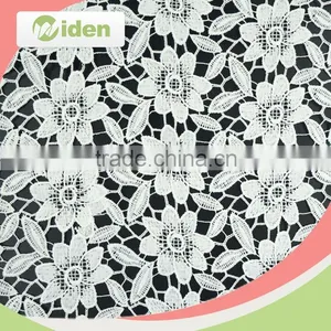 Luxury 100% Milkypolyester Advanced Machines White Chemical Lace Fabric thumbnail-1