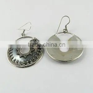 Vintage Oxidized 925 Sterling Silver Earring, 925 Stamped Silver Jewelry, Buy Silver Jewelry thumbnail-5