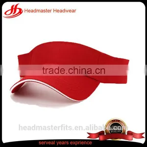 Custom Cotton Wide Brim Blank Sun Visor Caps Golf Caps thumbnail-4