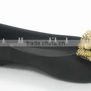 Ladies Flat Dance Shoe Guangzhou Shoes Factory With Satin Material thumbnail-1