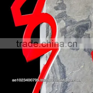 2014 Wall Clock, Unique Clock, Handmade Decorative Wall Clock With Stone Veneer and Acrylic Numbers thumbnail-4