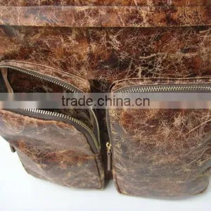 2015 Fashion PU Leather Vintage Men School Bag / Backpack thumbnail-5