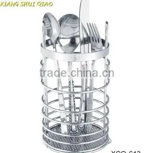 Round Shape Chrome Utensil Holder thumbnail-1