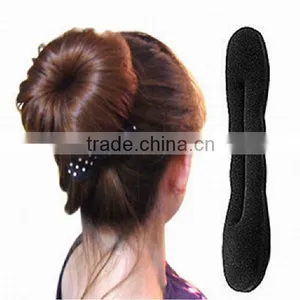 New Fashion Women Headwear Stylish Hair Twister Headbands Bun Making Tool Black Sponge Roller Women thumbnail-1