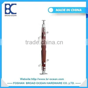 Balcony Stainless Steel Wooden Baluster Design thumbnail-1