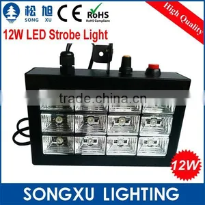 Super Led Auto Mode 12x1w Led White Outdoor Strobe Light Party dj Strobe Effect Light thumbnail-3