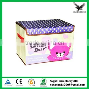 Fold Down Non Woven Clothes Stuff Magazine Toy Closet Organizer Storage Box Case Folding thumbnail-1