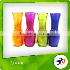 Vase Frosted Drum Shape Elegant Glass Vase thumbnail-1
