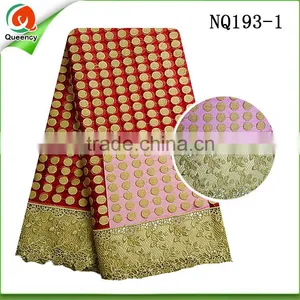 Guangzhou Wholesale African French Lace Fabric With Daisy Flower NQ188-4 thumbnail-4