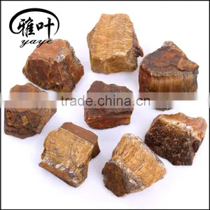 Wholesale Natural Yellow Tiger Iron Rough Stones thumbnail-1