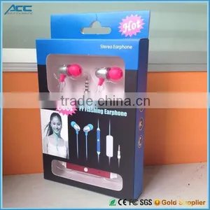 EL METAL Earphone Flashing With Music, In-ear Earbuds With Mic thumbnail-6