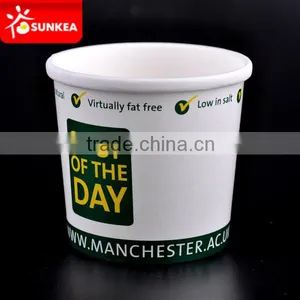 Company Logo Branded 260cc and 390cc Paper Soup Bowl With Lid and Cap thumbnail-2