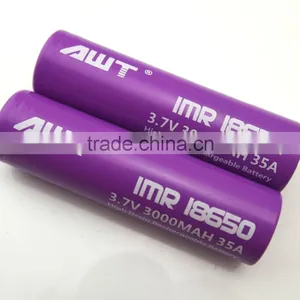 AWT Purple 18650 3000mah 35A Ascension P1 Vape Mod Box Mod Jsb Ecig Awt 18650 High Drain thumbnail-2